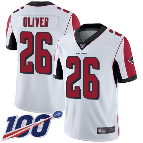Atlanta Falcons Limited White Men Isaiah Oliver Road Jersey NFL Football #26 100th Season Vapor Untouchable